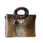 Pure leather hand bag