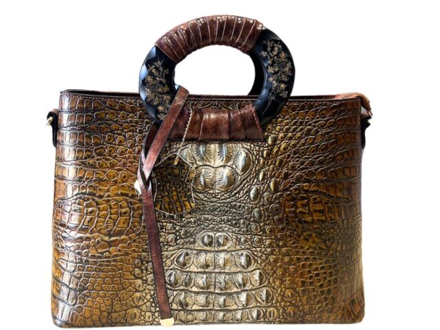 Pure leather hand bag