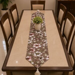 Printed Jacquard Dining Runner – 14 × 72"