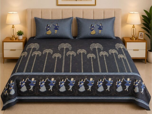 Arabic Panel Pure Cotton Bedsheet – 108 × 108"