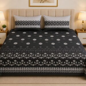 Arabic Panel Pure Cotton Bedsheet – 108 × 108" - Image 7