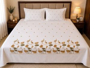 Embroidered Double Bedsheet - Image 3