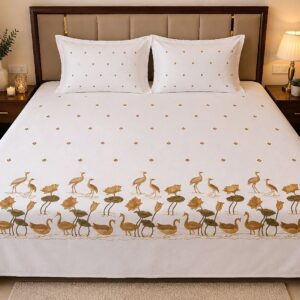 Embroidered Double Bedsheet – 108 × 108" - Image 4
