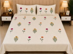 White Soma Cotton Bedsheet - Image 5