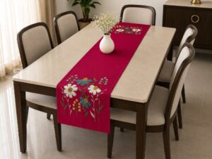 Embroidered Jacquard Dining Runner - Image 3