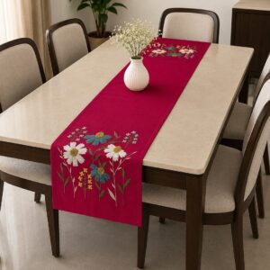 Embroidered Jacquard Dining Runner – 16 × 72" - Image 3