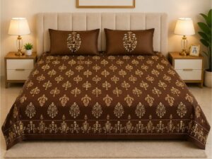 Arabic Panel Pure Cotton Bedsheet – 108 × 108" - Image 2