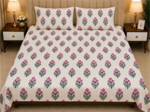 White Soma Cotton Bedsheet - Image 2