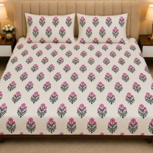 White Soma Cotton Bedsheet – 108 × 108" - Image 2