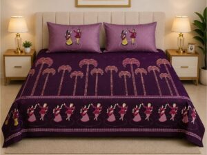 Arabic Panel Pure Cotton Bedsheet – 108 × 108" - Image 3