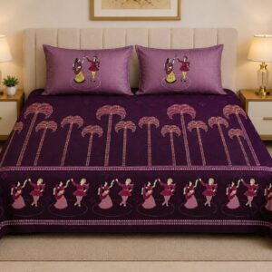 Arabic Panel Pure Cotton Bedsheet – 108 × 108" - Image 4