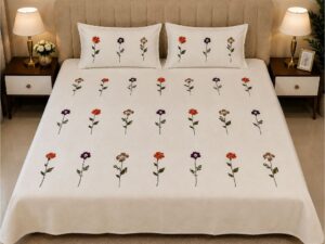 White Soma Cotton Bedsheet - Image 4