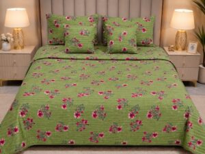 Pure Cotton Quilted 5 PC Bed Set - Image 3