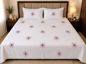Embroidered Double Bedsheet - Image 4