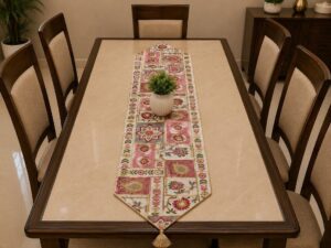 Jacquard Embroidery Dining Runner - Image 1