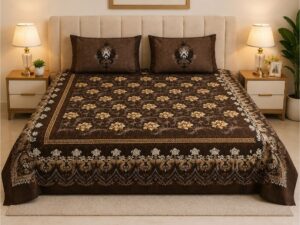 Arabic Panel Pure Cotton Bedsheet – 108 × 108" - Image 5