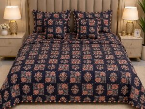 Pure Cotton Quilted 5 PC Bed Set - Image 6