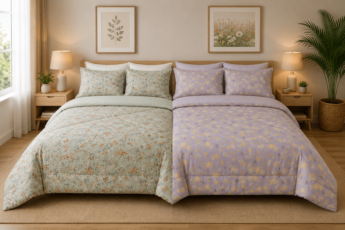 Serene Sage and Lavender Comforter