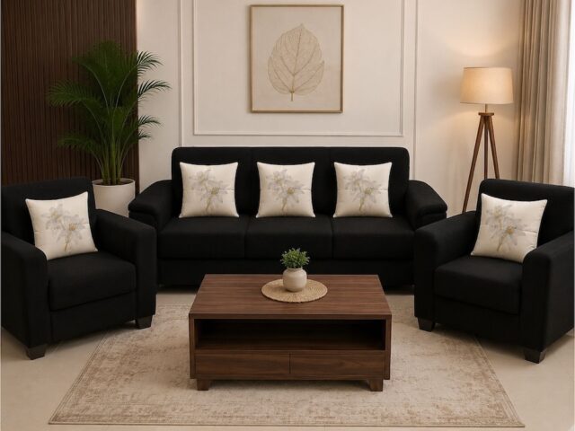 Embroidered Cushion Cover – 16 × 16"