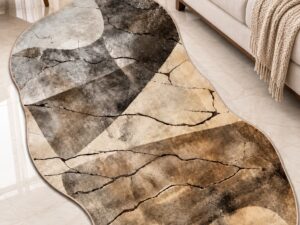 Modern Abstract Printed Area Rug - Image 6