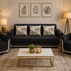 Velvet Printed Cushion Covers 20×20 Inches | Set of 5 | Designer Sofa Cushion Covers - Image 1