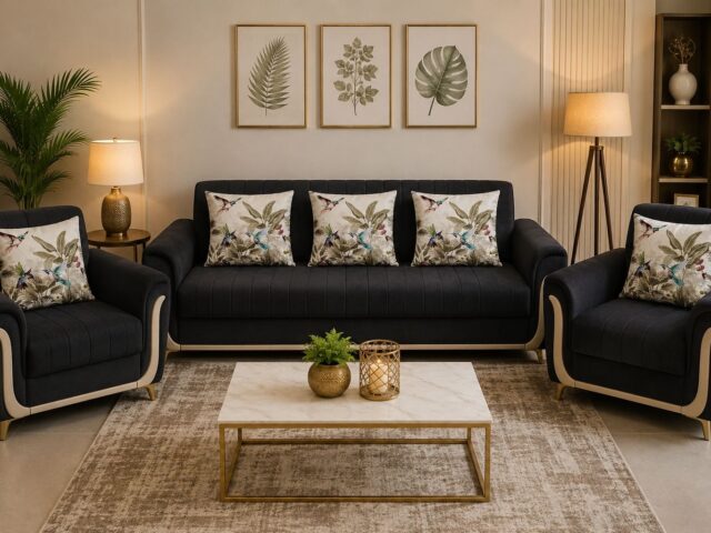 Velvet Printed Cushion Covers 20×20 Inches | Set of 5 | Designer Sofa Cushion Covers