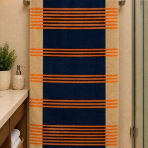 Premium Cotton Bath Towel 30×60 Inches | Striped Design | Soft & Easy Wash - Image 3