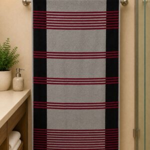 Premium Cotton Bath Towel 30×60 Inches | Striped Design | Soft & Easy Wash