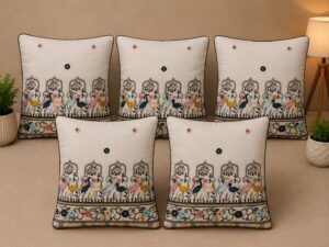 Dufli Cushion Covers – Floral & Bird Printed Design - Image 2