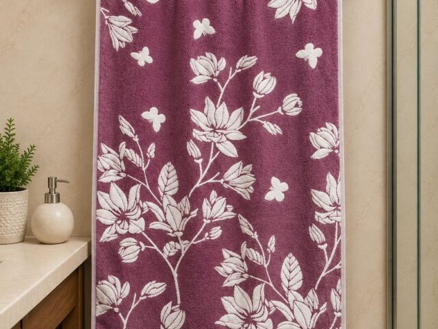 Microfiber Floral Bath Towel 40×60 Inches | Soft Printed Towel | Aria Towel
