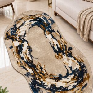 Modern Abstract Printed Area Rug - Image 3