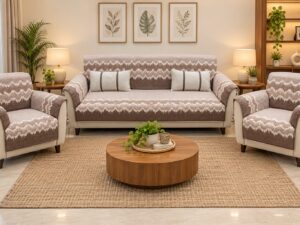 Premium Cotton Ombre Ultrasonic Quilted Sofa Cover Fabric