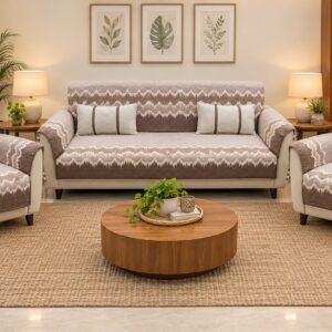 Premium Cotton Ombre Ultrasonic Quilted Sofa Cover Fabric