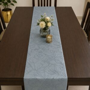 PVC Dining Table Runner | Floral Embossed Design