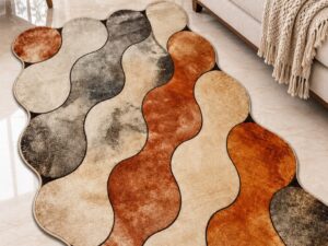 Modern Abstract Printed Area Rug - Image 8