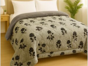 Premium Leopard Print Single Bed Quilt | Beige & Black Animal Print - Image 2