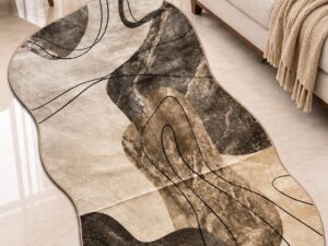 Modern Abstract Printed Area Rug - Image 4