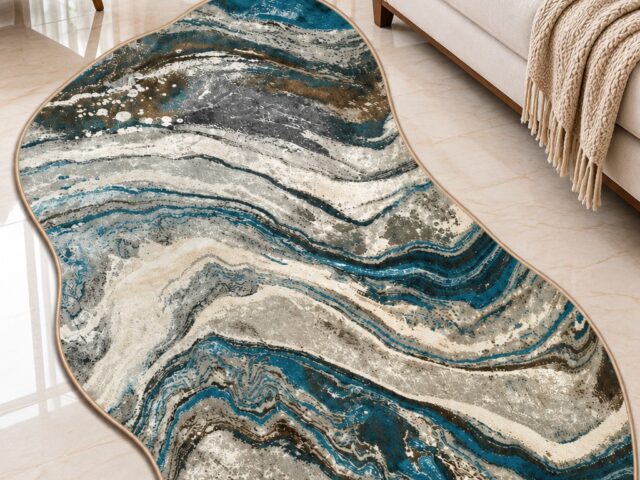 Modern Abstract Printed Area Rug