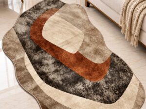 Modern Abstract Printed Area Rug - Image 5