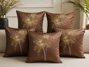 Embroidered Floral Cushion Covers - Image 3