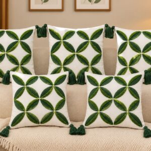 Embroidered Floral Tassel Cushion Covers – Decorative Sofa Cushion Covers - Image 2