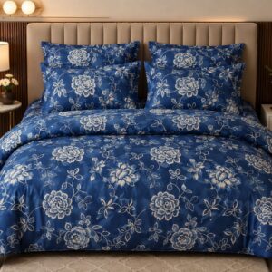 Glac Coton Comforter Bed Sheet with 2 Pillow Covers | Floral & Printed Designs - Image 3