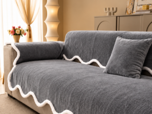 Premium Honeycomb Velvet Sofa Cover Fabric