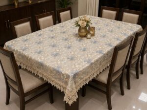 Elegant Net Lace Dining Table Cover - Image 1