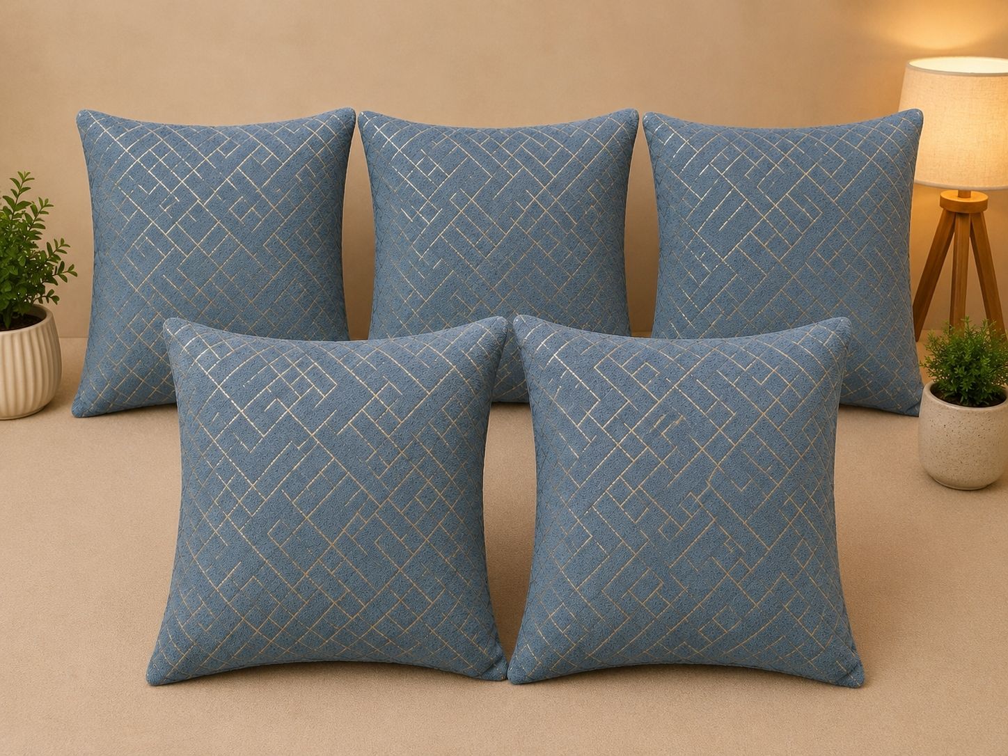 plian golden lines chusions covers 699 rs set of 5 pc