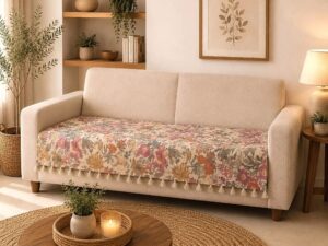 Premium Slub Printed Sofa Cover 36-inch - Image 4