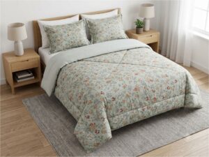 Soft Reversible Comforter 87 × 93 Inches | Double Bed Floral Comforter - Image 4