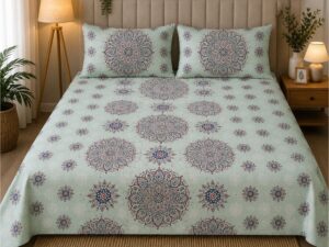 Premium Vanilla Queen Size Bedsheet - Image 6