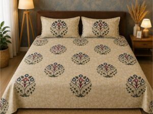 Premium Vanilla Queen Size Bedsheet - Image 5